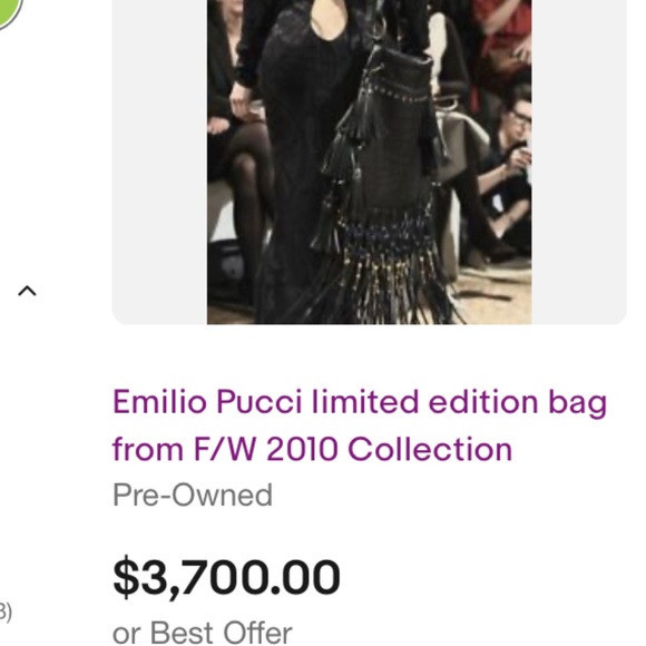 Stunning Large Emilio Pucci Turquoise Blue Suede Fringe Handbag - Picture 16 of 16